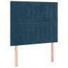 Cabeceira de cama 2 pcs veludo 90x5x78/88 cm azul-escuro 2