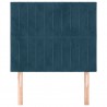 Cabeceira de cama 2 pcs veludo 90x5x78/88 cm azul-escuro 3