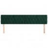 Cabeceira de cama 2 pcs veludo 100x7x78/88 cm verde-escuro 3