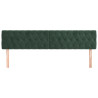 Cabeceros 2 unidades de terciopelo verde oscuro 100x7x78/88 cm 3