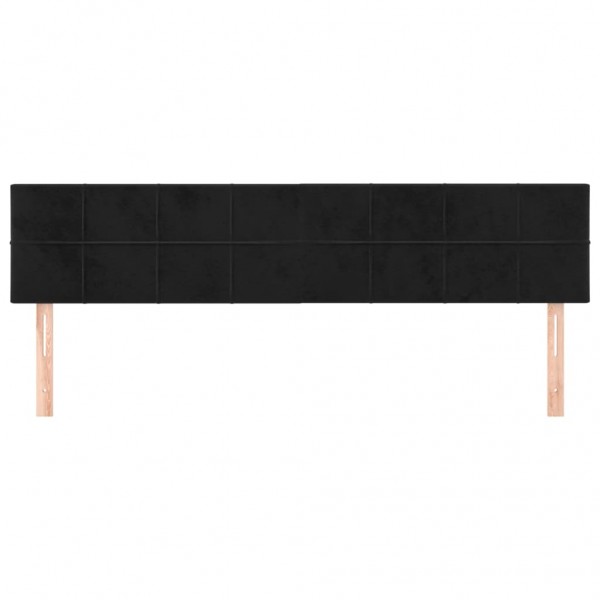 Cabeceira de cama 2 pcs veludo 90x5x78/88 cm preto M 3