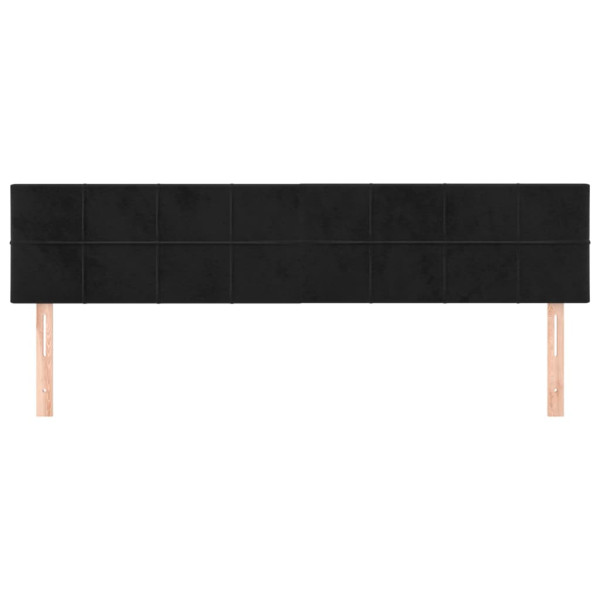 Cabeceros 2 unidades de terciopelo negro 90x5x78/88 cm M 3
