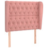 Cabeceira cama c/ abas veludo 103x23x118/128 cm rosa 2