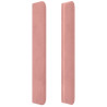 Cabecero con orejas de terciopelo rosa 203x16x118/128 cm 4