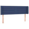 Cabecero con LED de tela azul 147x16x78/88 cm 3