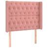 Cabeceira cama c/ abas veludo 103x16x118/128 cm rosa 2