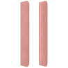 Cabeceira cama c/ abas veludo 103x16x118/128 cm rosa 4