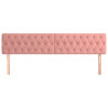 Cabeceira de cama 2 pcs veludo 100x7x78/88 cm rosa 3