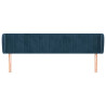 Cabecero de terciopelo azul oscuro 163x23x78/88 cm 3