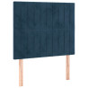 Cabeceira de cama 2 pcs veludo 80x5x78/88 cm azul-escuro 2
