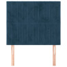 Cabeceros 2 unidades de terciopelo azul oscuro 80x5x78/88 cm 3