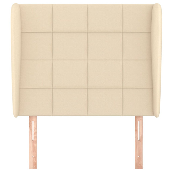 Cabeceira de cama c/ abas tecido 83x23x118/128 cm creme M 3