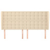 Cabecero con orejas de tela color crema 163x23x118/128 cm 3