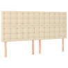 Cabeceros 4 unidades de tela color crema 80x5x78/88 cm 2