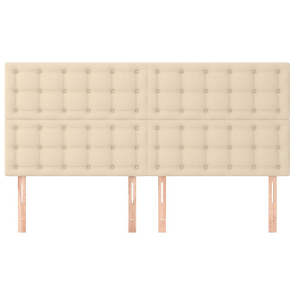 Cabeceira de cama 4 pcs tecido 80x5x78/88 cm creme M 3