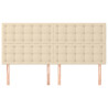 Cabeceros 4 unidades de tela color crema 80x5x78/88 cm 3