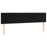 Cabeceira de cama 2 pcs veludo 90x5x78/88 cm preto 2