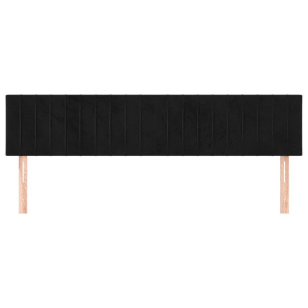 Cabeceros 2 unidades de terciopelo negro 90x5x78/88 cm M 3