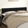 Cabeceira de cama 2 pcs veludo 100x7x78/88 cm preto 1