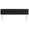 Cabeceira de cama 2 pcs veludo 100x7x78/88 cm preto 3
