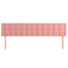 Cabeceira de cama 2 pcs veludo 100x5x78/88 cm rosa 3