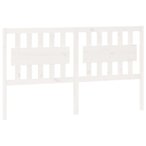 Cabecero de cama madera maciza de pino blanco 155.5x4x100 cm H