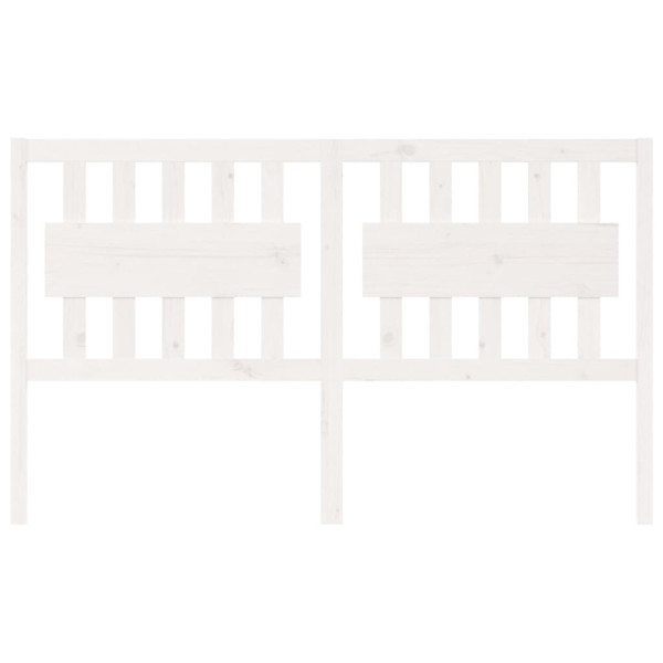 Cabecero de cama madera maciza de pino blanco 155.5x4x100 cm M 3