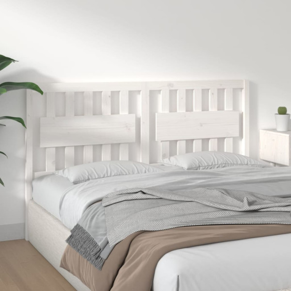 Cabeceira de cama 155.5x4x100 cm madeira de pinho maciça branco M 4