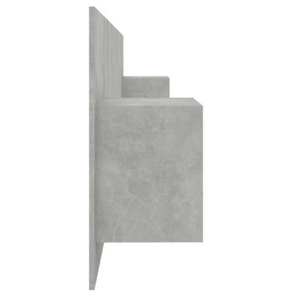 Cabecero de cama con mesitas madera contrachapada gris hormigón M 5