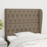 Cabeceira cama c/ abas tecido 93x23x118/128cm cinza-acastanhado 1