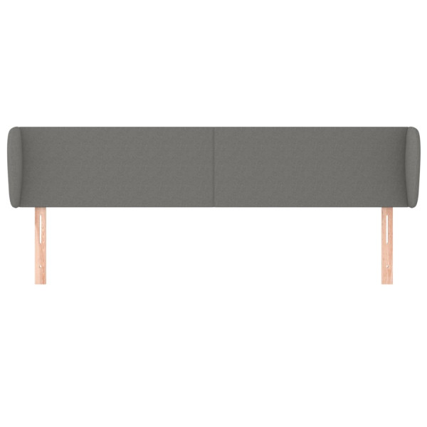 Cabecero de tela gris oscuro 183x16x78/88 cm M 3
