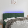 Cabecero con LED de terciopelo gris oscuro 144x5x78/88 cm 1