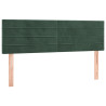 Cabecero con LED de terciopelo gris oscuro 144x5x78/88 cm 4
