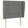 Cabeceira cama c/ abas tecido 93x23x118/128 cm cinzento-escuro 2