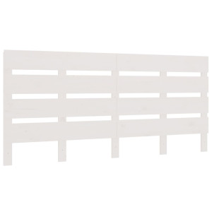 Cabecero madera maciza de pino blanco 150x3x80 cm H