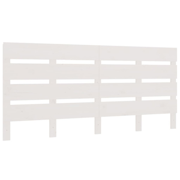 Cabeceira de cama 150x3x80 cm pinho maciço branco M 2