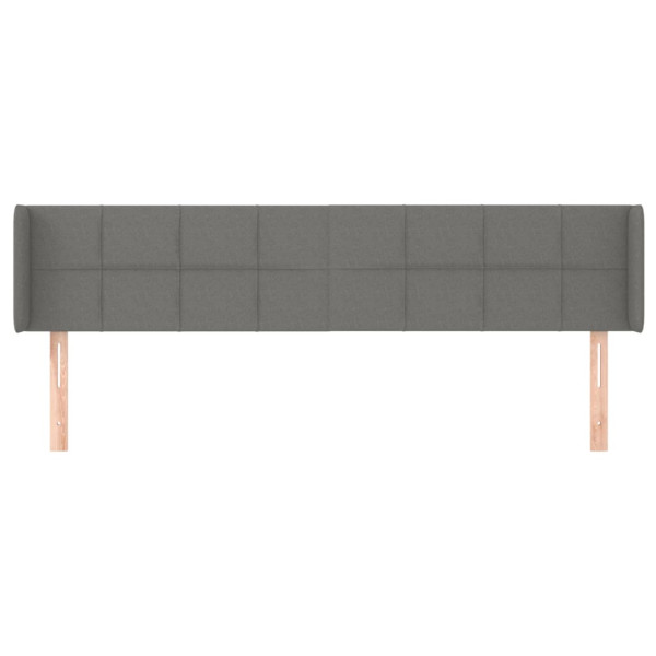 Cabecero de tela gris oscuro 183x16x78/88 cm M 3
