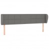 Cabecero de tela gris oscuro 183x23x78/88 cm 2