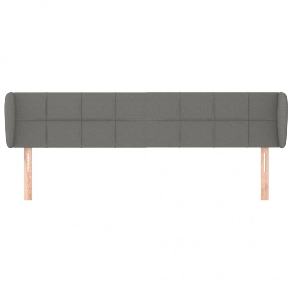 Cabecero de tela gris oscuro 183x23x78/88 cm M 3