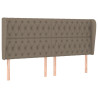 Cabeceira cama abas tecido 183x23x118/128 cm cinza-acastanhado 2