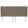 Cabeceira cama abas tecido 183x23x118/128 cm cinza-acastanhado 3