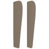 Cabeceira cama abas tecido 183x23x118/128 cm cinza-acastanhado 4