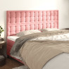 Cabeceira de cama 4 pcs veludo 80x5x78/88 cm rosa 1