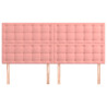 Cabeceira de cama 4 pcs veludo 80x5x78/88 cm rosa 3