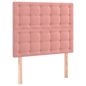 Cabeceira de cama 2 pcs veludo 80x5x78/88 cm rosa H