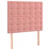 Cabeceros 2 unidades de terciopelo rosa 80x5x78/88 cm 2