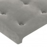 Cabecero con LED de terciopelo gris claro 183x16x78/88 cm 5