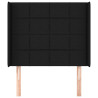 Cabecero con orejas de tela negro 93x16x118/128 cm 3