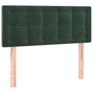 Cabeceira de cama veludo 80x5x78/88 cm verde-escuro H
