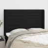 Cabeceira de cama c/ abas tecido 147x16x118/128 cm preto 1
